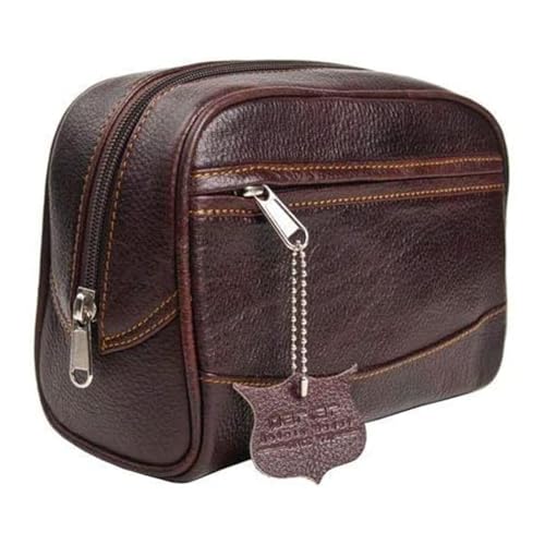 Parker Buffalo Leather Dopp Kit – Travel Toiletry Bag for Men