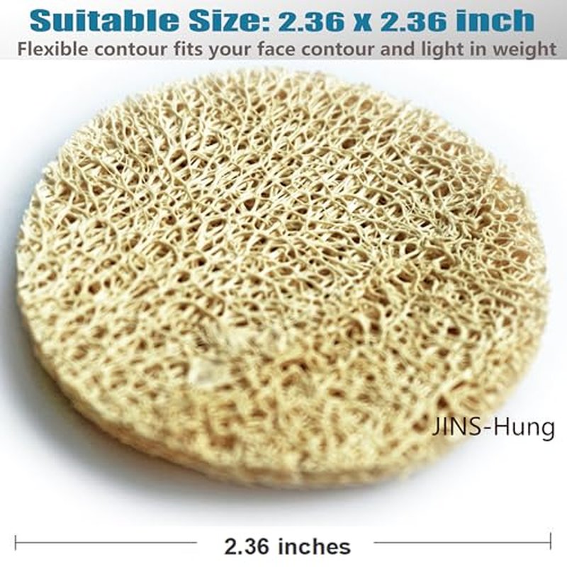 108 Pack Natural Loofah Sponge Exfoliating Face Pads - Facial Body Scrubbers Pad - When Bath Shower and Spa - Loofa Sponges Brush Scrub - Bulk Loofahs Scrubber - Cleansing Skin for Women and Men