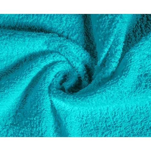 Softolle 100% Cotton Washcloths 60 Pack (12x12 Inches) Soft, Highly Absorbent Washcloth, Face Towels, Wash Cloths for Face, Ring Spun, Bulk Pack (Turquoise)