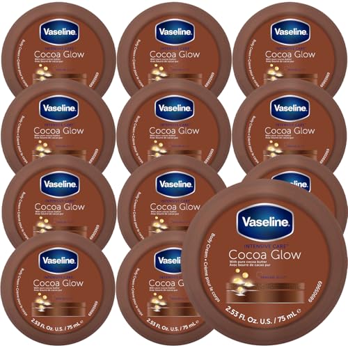 Vaseline Cocoa Glow Body Lotion 12-Pack 2.53 Fl Oz - Deep Moisturizing & Glowing Skin
