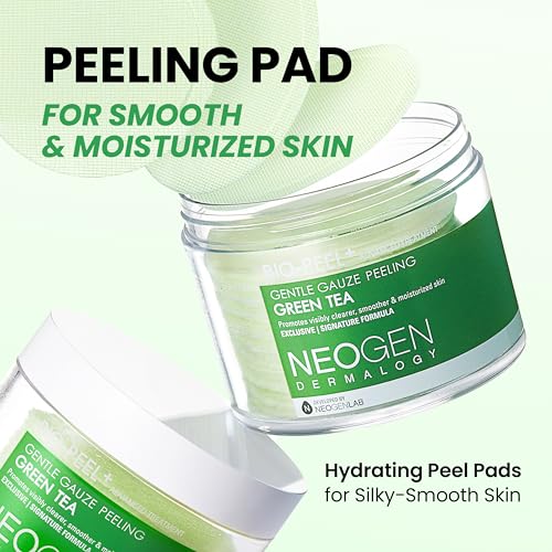Green Tea Bio-Peel Gauze Peeling Pads - Gentle Exfoliation for Sensitive Skin - 30 Count - Variation 01