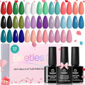 Beetles Gel Nail Polish Set - 23pcs Gel Polish Set Spring Colors, 20 Colors Pink Green Blue Uv Gel Polish with Base Top Coat, All Season Manicure Tools for Beginners Nail Art Home
