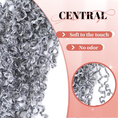 Pre Looped Crochet Hair - Senegalese Twist 10 Inch, Gray, 8 Packs