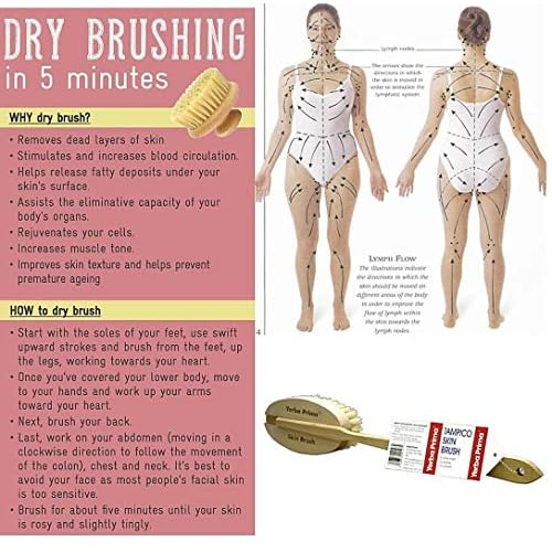 Yerba Prima Tampico Skin Brush (Pack of 1) - Natural Vegetable Fiber Bristles for Dry Skin Brushing