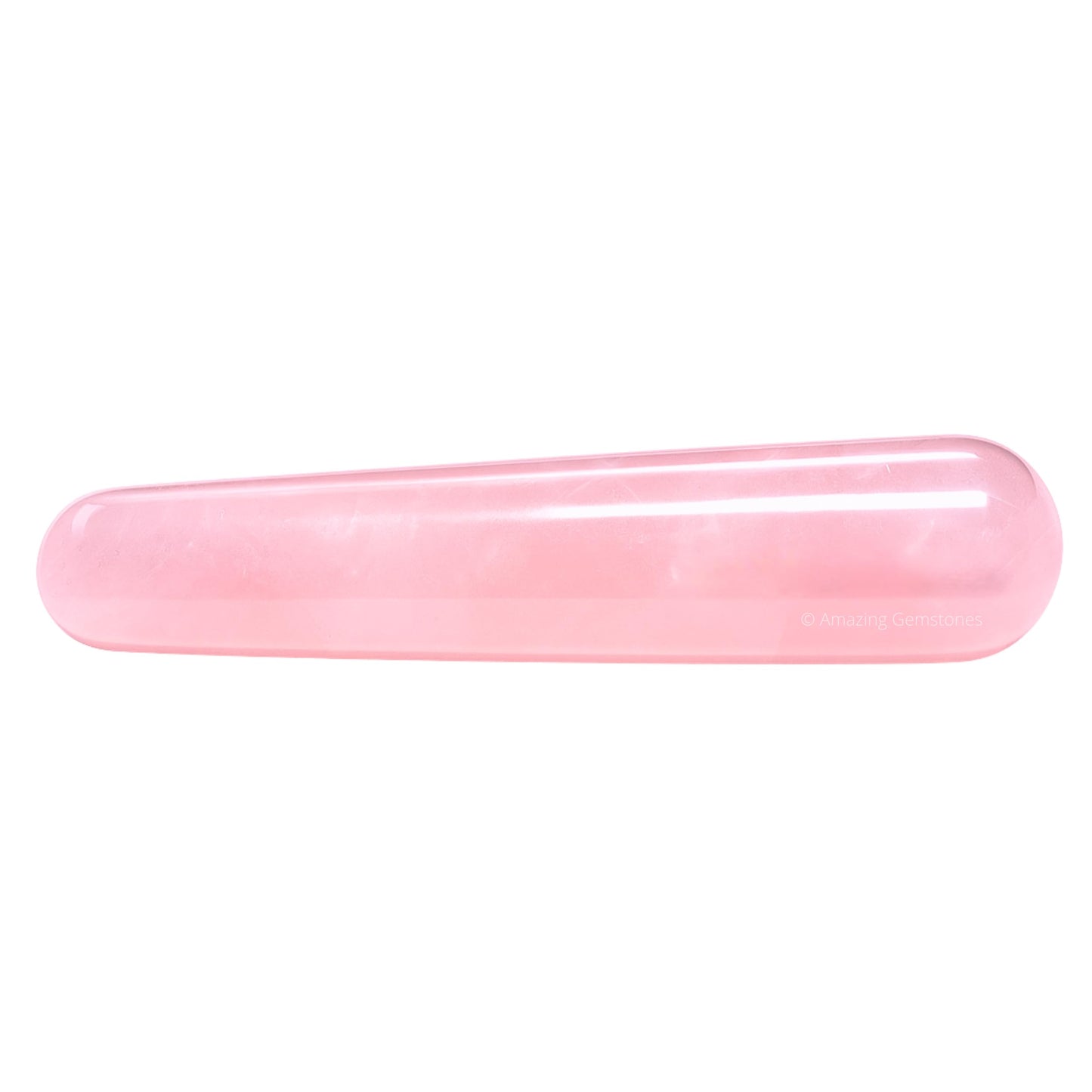 Amazing Gemstone Rose Quartz Crystal Wand Massage Stick - Pelvic Wand Gua Sha for Adults - Crystals and Healing Stones Massage Wands for Adults Gifts (Smooth)