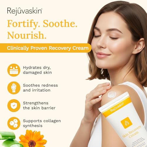Rejuvaskin Skin Recovery Cream 3.38 Fl Oz Hydrates Dry & Sensitive Skin