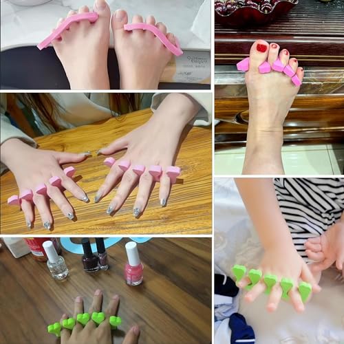 200PCS Multicolor Toe Separator Set for Pedicures Nail Art and Painting - Reusable, Funy Colors