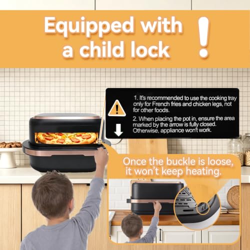 4.5QT Air Fryer Pizza Oven with 11 Presets for Crispy Cooking