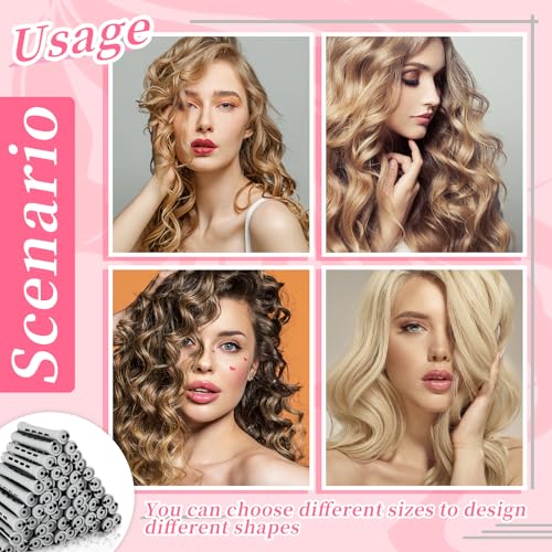 160 Pcs Perm Rods for Long & Short Hair - 0.59 Inch Grey Plastic Curlers