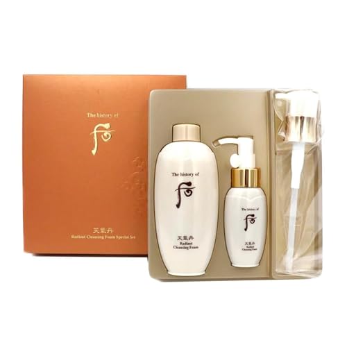 The history of Whoo Korean Luxury Radiant Cleansing Foam Keep Skin Moisturizer And Nourhising 2 Pcs 200ml + 50ml Special Set