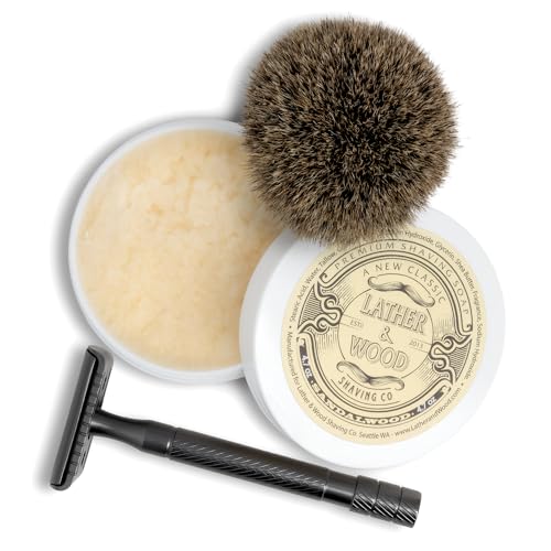 Sandalwood Shaving Soap - Dense Tallow Lather for Wet Shaving - 4.7oz