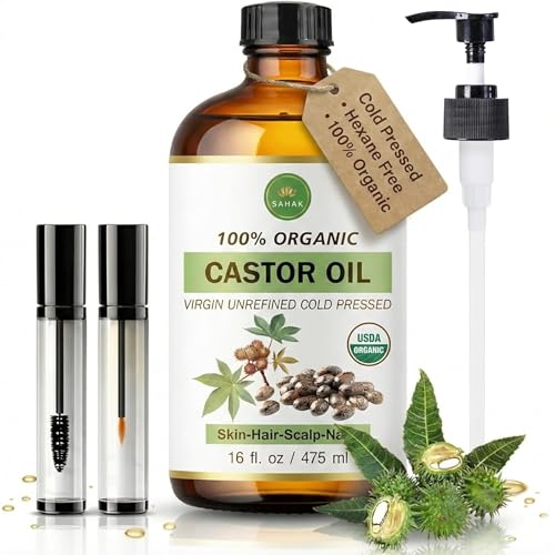 Organic Castor Oil for Hair & Skin - 16oz Moisturizer & Growth Serum