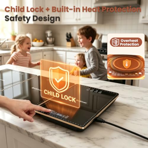 4-in-1 Electric Food Warming Tray 35x15 Inch with Temperature Control & Timer
