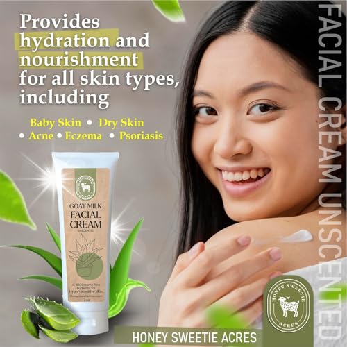 Honey Sweetie Acres Goat Milk Facial Cream with Aloe & Jojoba - 2 oz