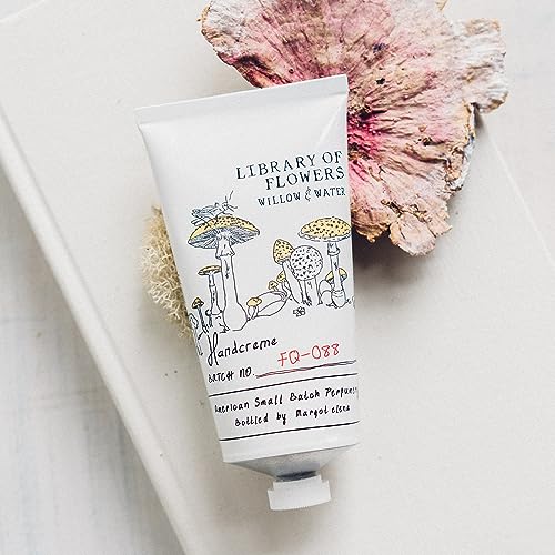 Library of Flowers Willow & Water Hydrating Hand Cream - Moisturizing Lotion for Soft Skin, Travel Size