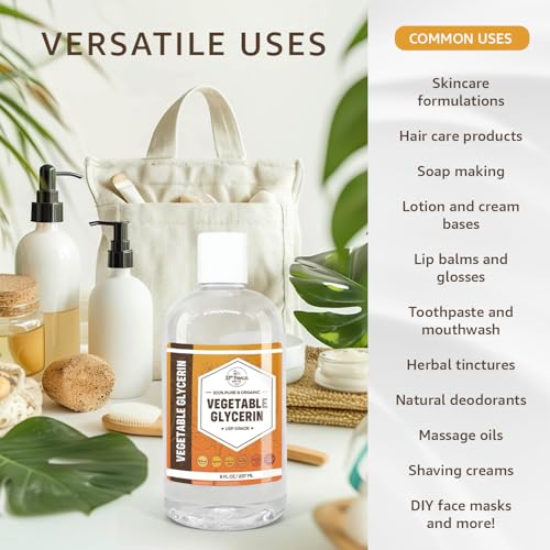 Vegetable Glycerin USP Grade 32oz Liquid for Skin Hair & Soap Making