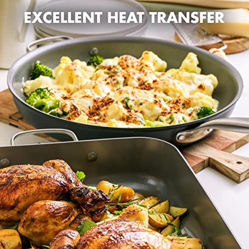 13-Inch Ceramic Nonstick Frying Pan with Helper Handle - GreenPan Chatham