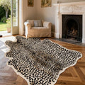 Seek4comfortable Leopard Print Rug 6.8x5.2 ft Faux Cheetah Animal Carpet