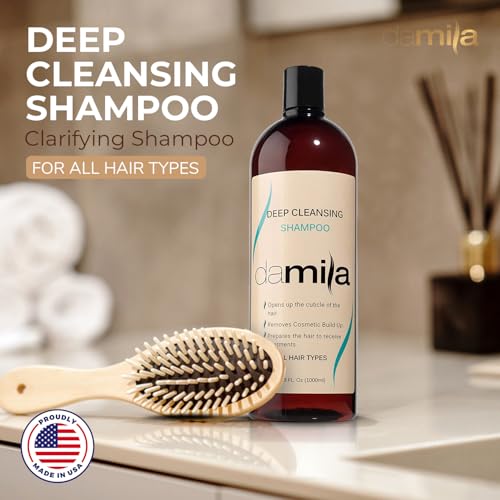 Damila Deep Cleansing Clarifying Shampoo 16.8 Fl Oz for All Hair Types - Pre-Treatment & Residue Removal