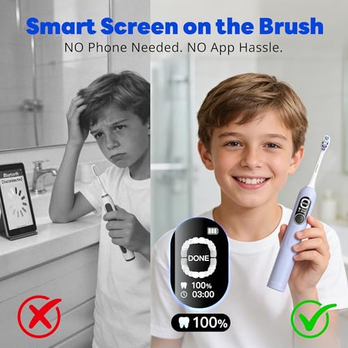 Kids Electric Toothbrush with Smart Screen - Blue / 1 Count