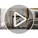 Tribesigns Narrow C Shaped Side Table for Couch Brown+Black - Small Living Room Sofa End Table