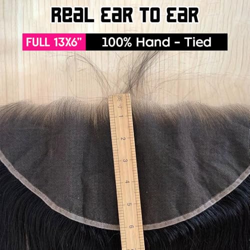 Natural Black 18 Inch 13x6 HD Lace Frontal Human Hair - Pre Plucked & Invisible Swiss Lace