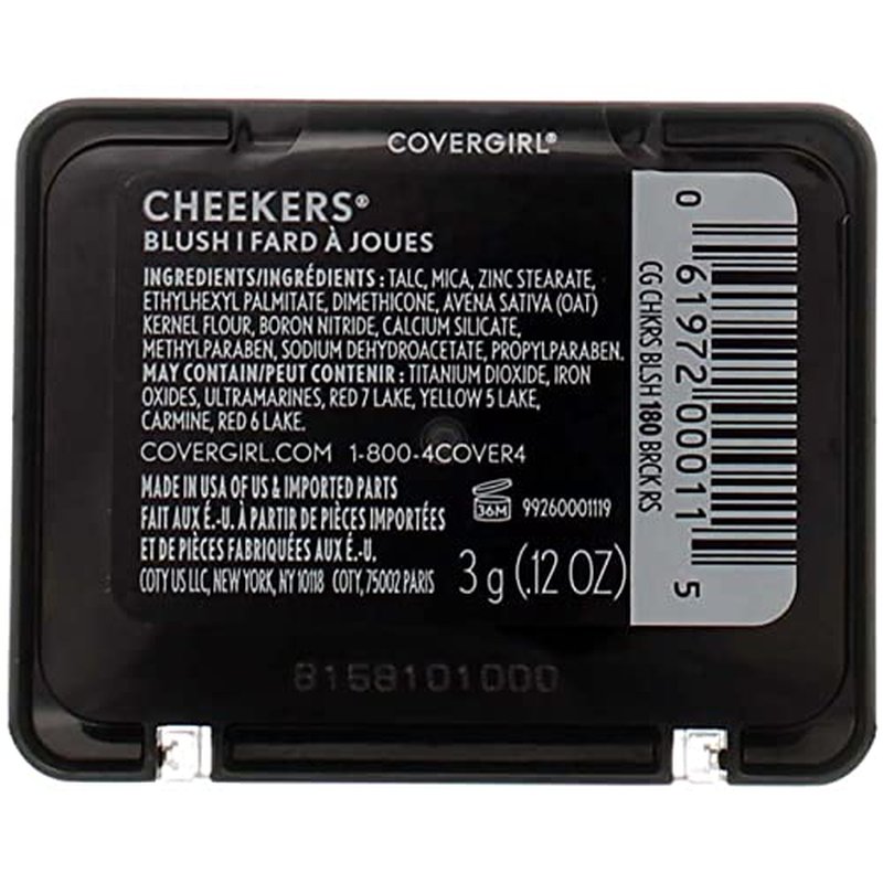 CoverGirl Cheekers Face Blush, Brick Rose 0.9 oz (2 pack) (Bundle)2