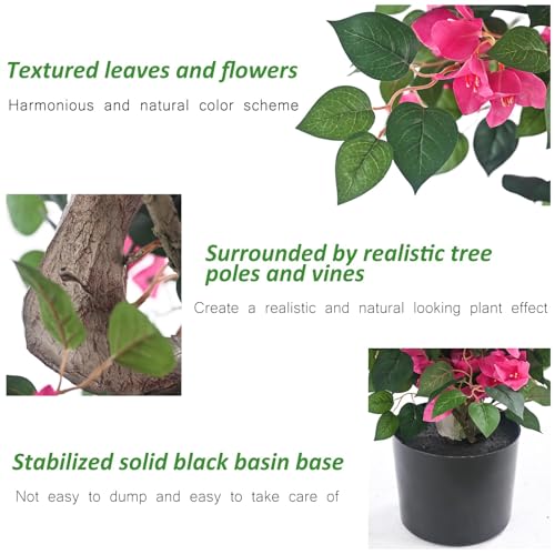 Pink Artificial Bougainvillea Tree - 5FT Faux Flower Tree for Indoor & Outdoor Decor