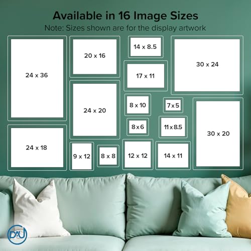 Gold Standoffs for 18x24 Inch Acrylic Floating Frame - Single Wall Mount
