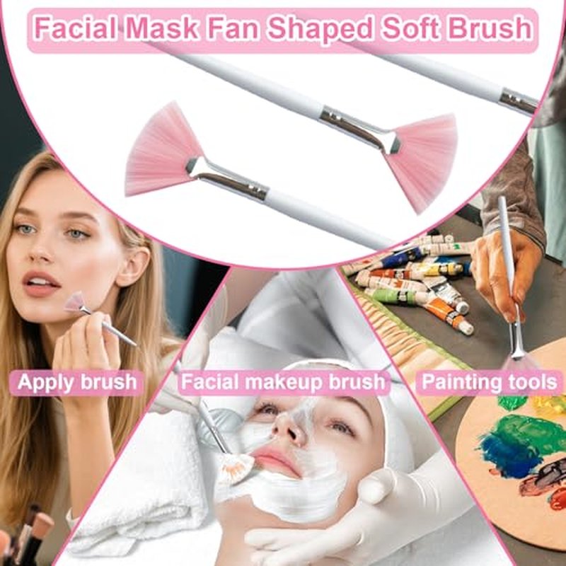 14 Pcs Esthetician Supplies 3 Large Stainless Steel Gold Mixing Bowls 1 Gold Serving Tray 1 Serving Tray with 3 Compartment 3 Facial Fan Brushes 3 Face Mask Applicator Brush 3 Facial Mask Scrapers