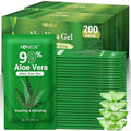 D-200 Pack Aloe Vera Gel - 99% Pure Hydrating Face & Hair Gel, Travel Size