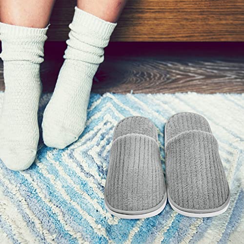 House Slippers Bulk 18 Pairs Washable Non-Slip Indoor Spa Slippers for Guests