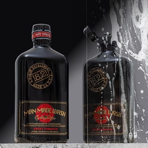 18.21 Man Made Anti-Flake 2-in-1 Shampoo & Conditioner - Hydrates Dry Scalp, Sweet Tobacco Scent