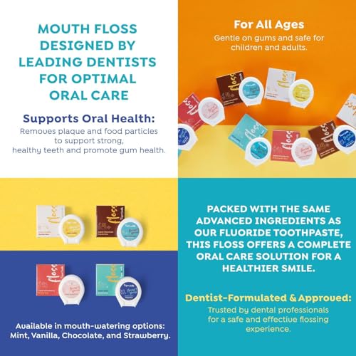 SuperMouth Nano Hydroxyapatite Fluoride Floss 3 Pack - Chocolate