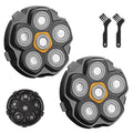 6 Blade Magnetic Replacement Shaving Heads for Bald Men Compatible with All 6D Magnetic Electric Razor (2 PCS VM-072)