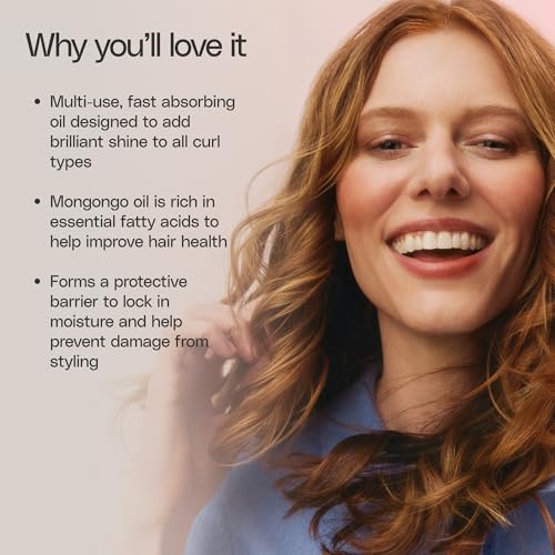 Moisture Lock Mongongo Hair Oil for Curly Hair - Hydrating Leave-In Treatment, 1.7 fl oz