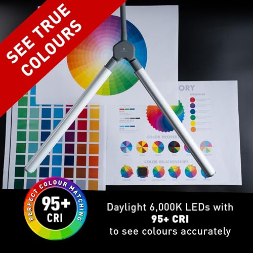 DuoPro Double Shade LED Table Lamp - Flexible Brightness for Sewing & Crafting - Variation of Duo Pro - Table