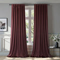 Pitalk Ruby Wine Velvet Curtains 52 x 96 Inches, Pack of 2, Light Blocking & Energy Efficient Bedroom Drapes