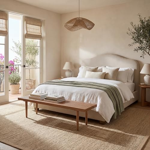 nuLOOM 4x6 Beige Seagrass Power Loomed Area Rug - Natural Fiber, Casual Style