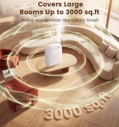 Waterless Essential Oil Diffuser for Large Spaces - White No Oil