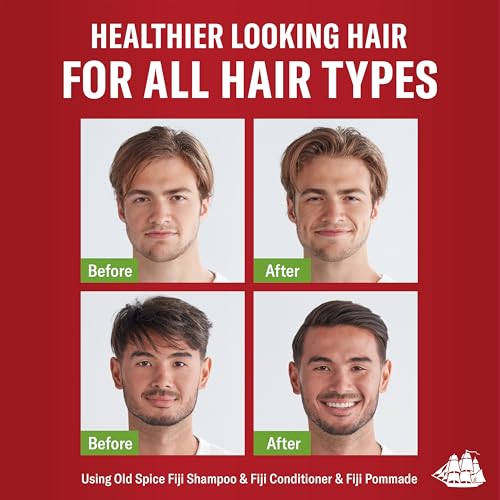 Old Spice Fiji Pomade for Men, Loose Hold, Low Shine, Men's Hair Styling, 2.22 Oz