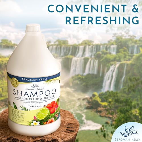 Bergman Kelly Tropical Waterfall Scent Shampoo Gallon Refill (128 fl oz) for Hotels & Hospitality