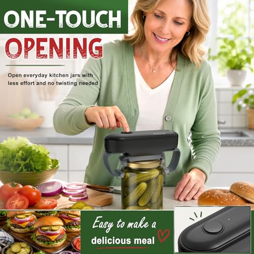 Rechargeable Electric Jar Opener for Seniors & Arthritis - Automatic Kitchen Tool