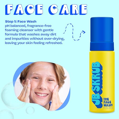JB SKRUB The Face Kit ? Pimple Patches, Pads, Wash & Lotion ? Complete Skincare Set for Kids, Tweens & Teens