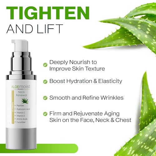 Advanced Neck Firming Cream Anti Aging Skin Firming Neck cream for tightening & lifting Wrinkles, Sagging or Crepe Skin Under Chin, Face and Chest with Peptides, Vitamin C & Hyaluronic Acid