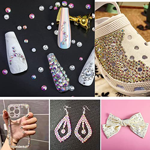 Crystal AB Flat Back Rhinestones Bulk SS30 2880pcs for Crafts Nails & Decor - Beadsland
