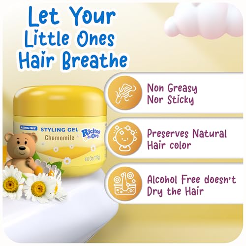 Ricitos de Oro Chamomile Hair Gel - Baby & Kids, 4 Fl Oz Pack of 12