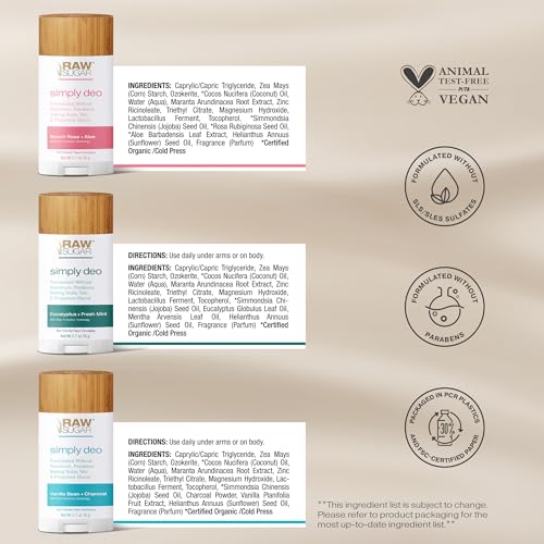 Deodorant Stick Bundle for Women & Men - Aluminum-Free, Paraben-Free, 3 Fragrances