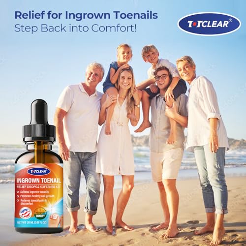 Ingrown Toenail Relief Drops & Removal Kit - 2 Pack, 1 Fl Oz Each - Toe Nail Lifter & Silicone Caps