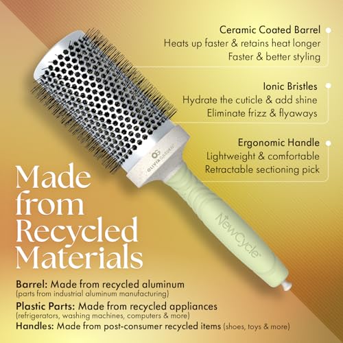 Olivia Garden NewCycle 2 7/8" Thermal Round Hair Brush Ceramic Barrel Ionic Technology Recycled Material